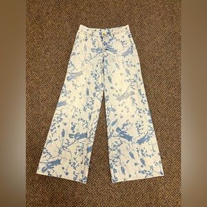 Wide Leg Flower Pants